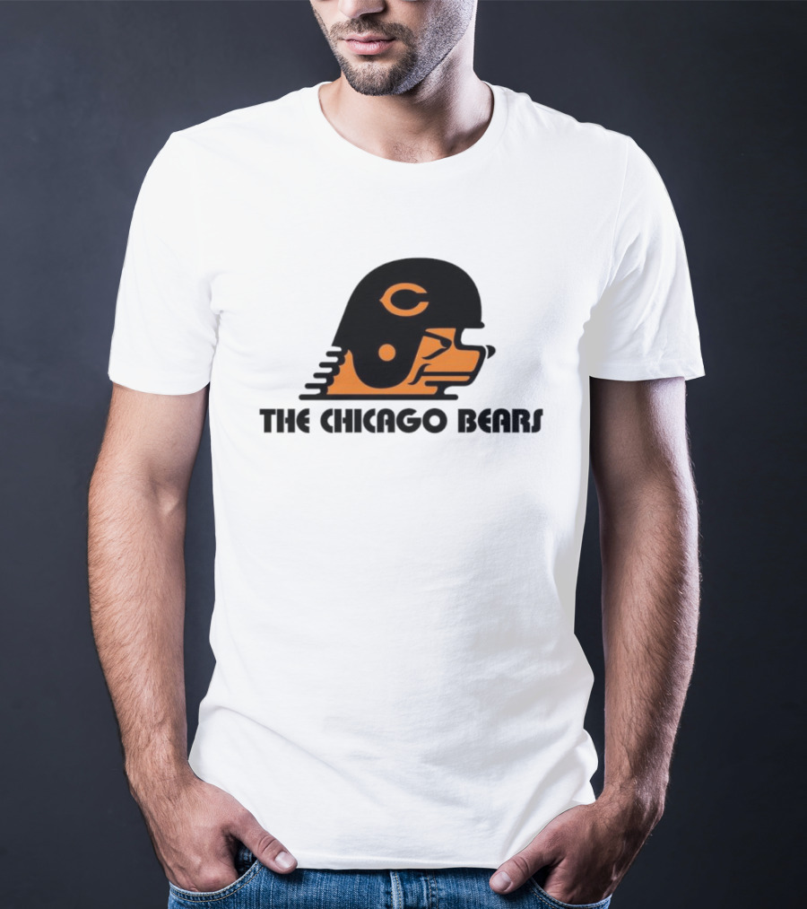 The Chicago Bears Helmet Logo And Balaclava T-Shirt