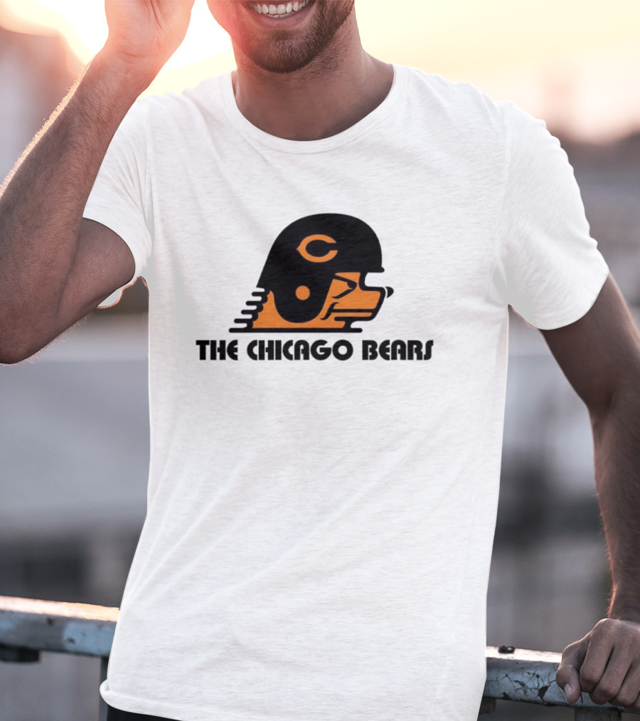 The Chicago Bears Helmet Logo And Balaclava T-Shirt