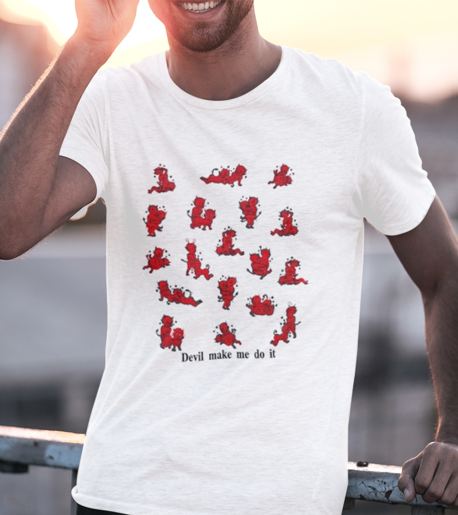 Drake Devil Make Me Do It Mischievous Red Cartoon Characters T-Shirt