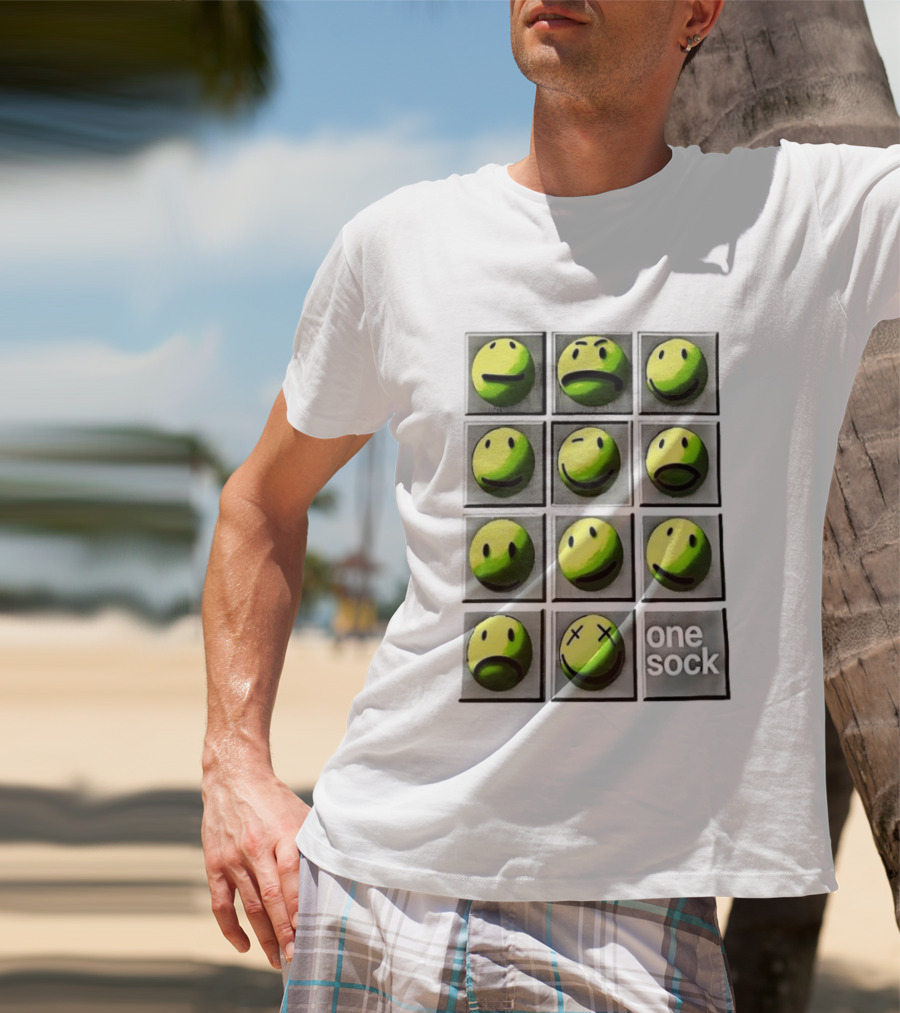 Emotions Smile Face Expressions One Sock T-Shirt