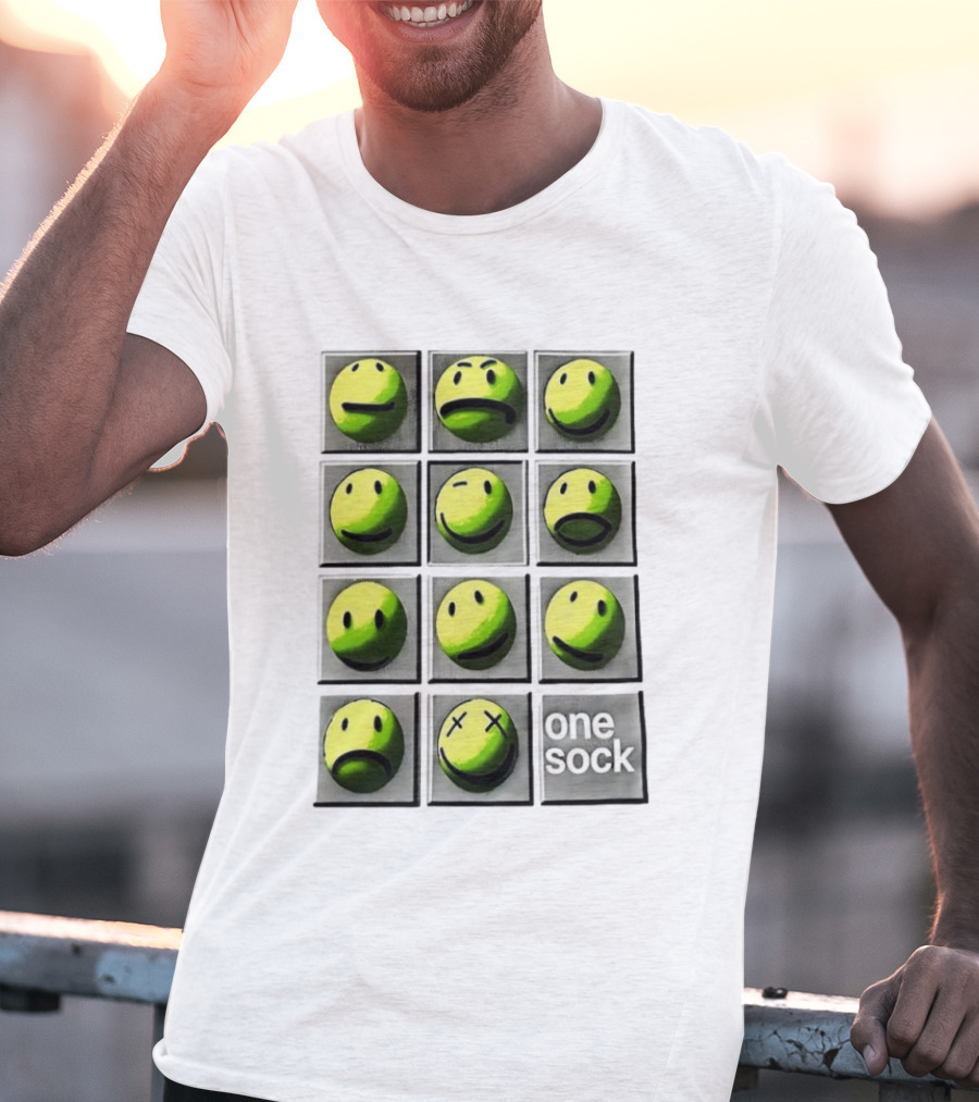 Emotions Smile Face Expressions One Sock T-Shirt