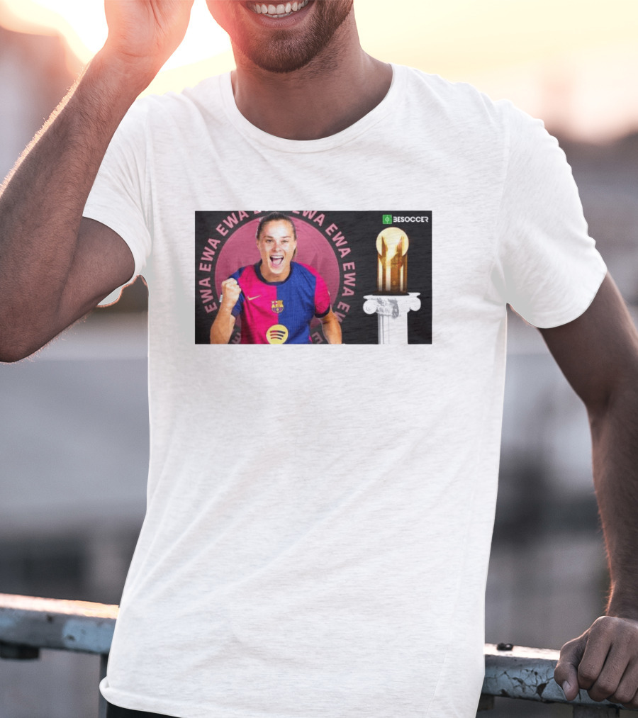 Ewa Pajor 2025 Gerd Muller Trophy Winner Barcelona FC BeSoccer T-Shirt