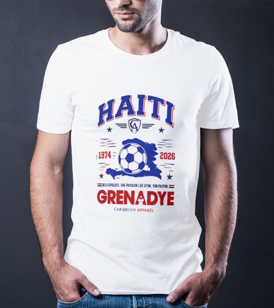 Haiti 1974 2026 Grenadye Haitian Football Caribbean Annakil T-Shirt