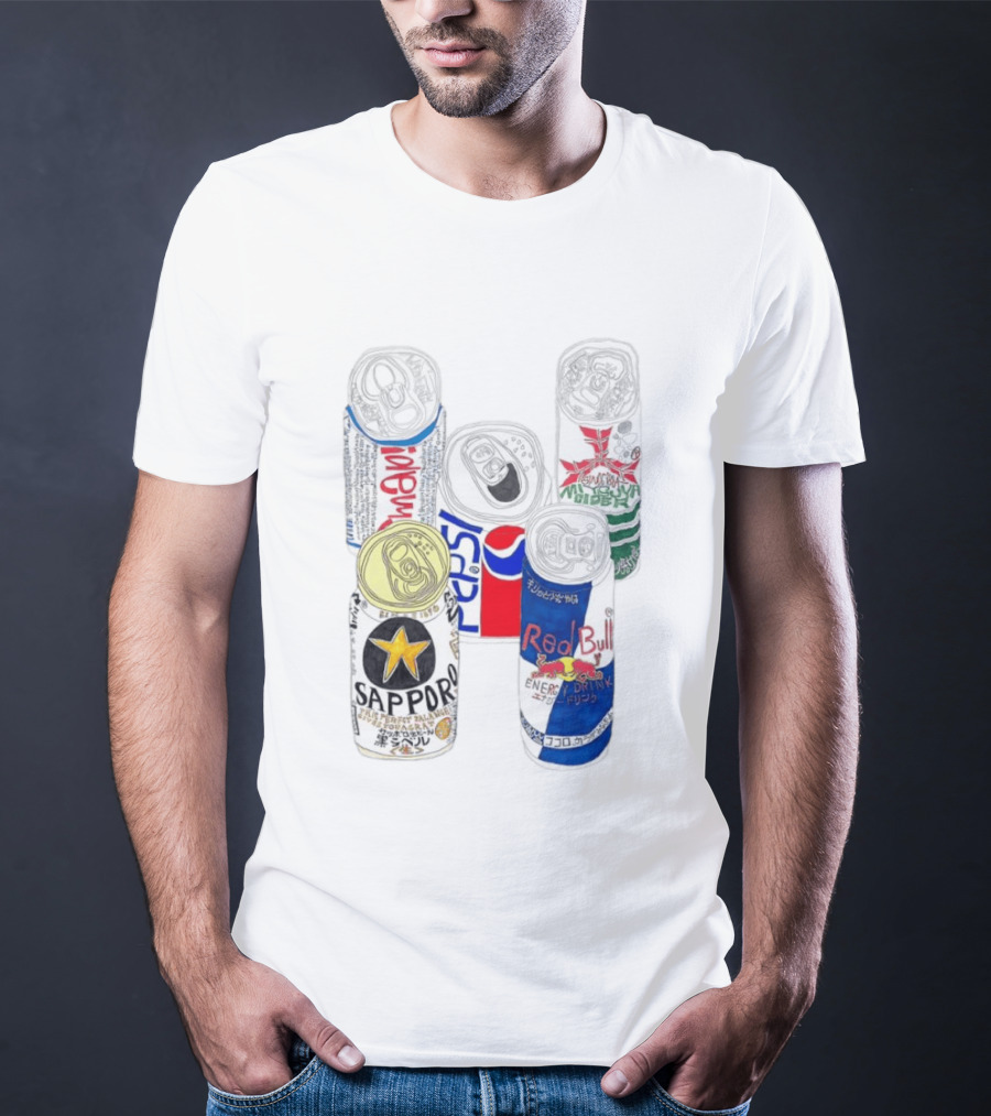 Sapporo Pepsi Mitsuya Cider Red Bull Drink Can T-Shirt