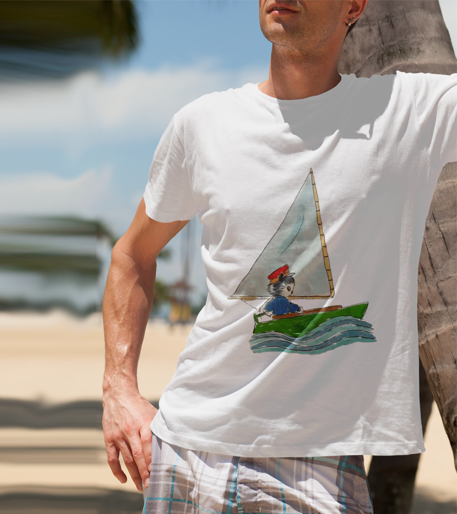 Sailing Kitty With Red Hat I Need To Return From Whence I Came Bestie T-Shirt