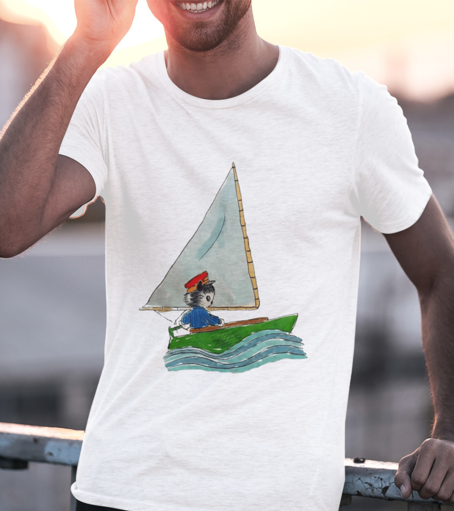 Sailing Kitty With Red Hat I Need To Return From Whence I Came Bestie T-Shirt