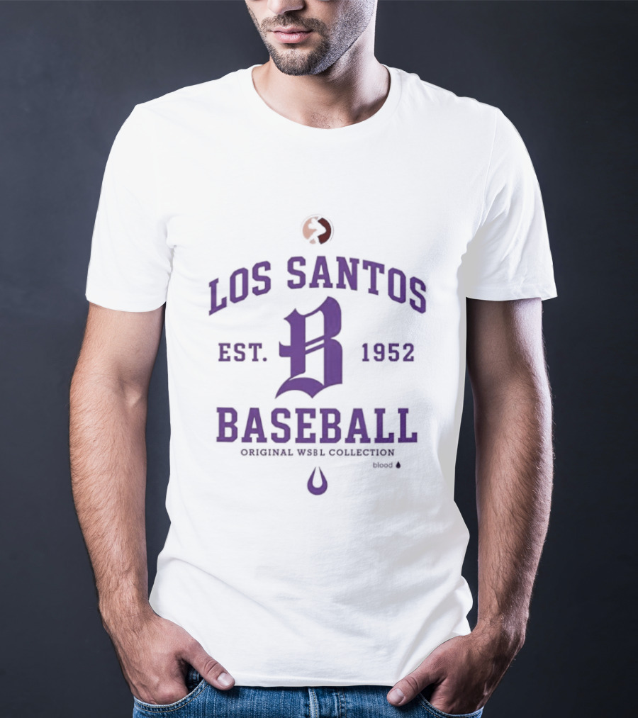 Los Santos Baseball Original WSBL Collection Est 1952 Vintage Style B T-Shirt