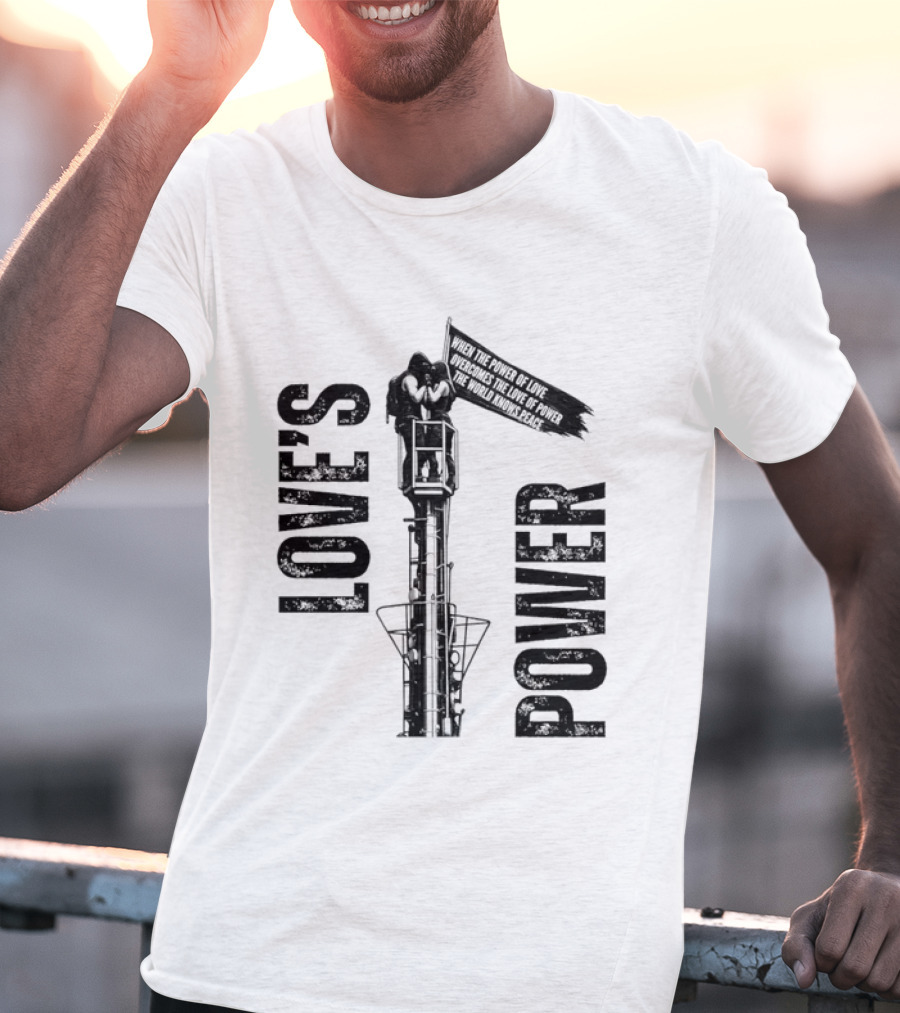 Love's Power Angela Nikolau And Ivan Beerkus Tower Embrace T-Shirt