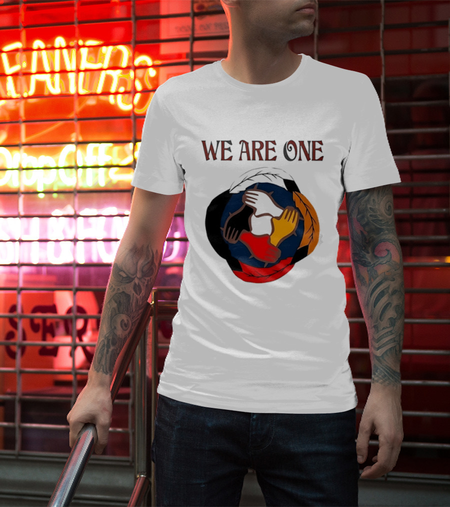 We Are One Multicolored Unity Hands T-Shirt