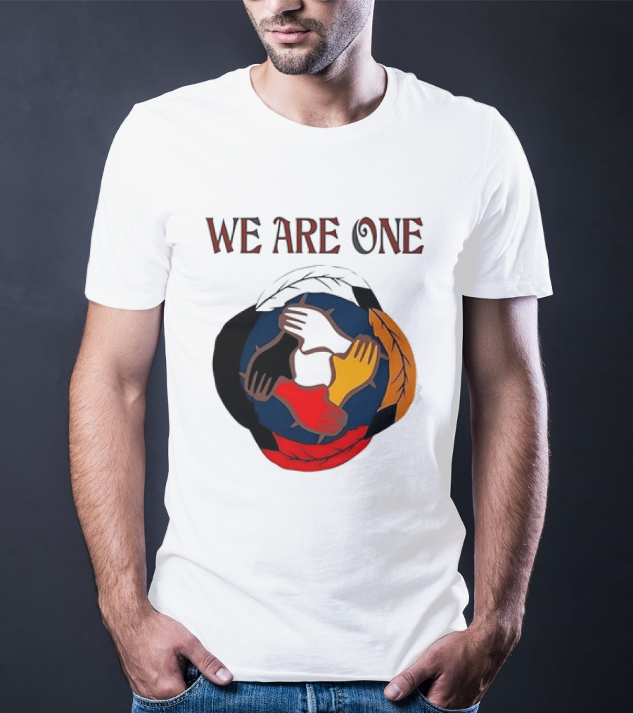 We Are One Multicolored Unity Hands T-Shirt