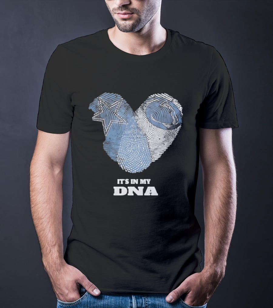 Dallas Cowboys Heart It's In My DNA Football Team Fan Pride T-Shirt