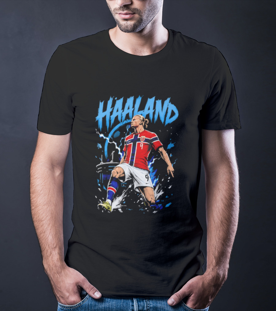 Haaland Norway National Team Born To Score Number 9 T-Shirt