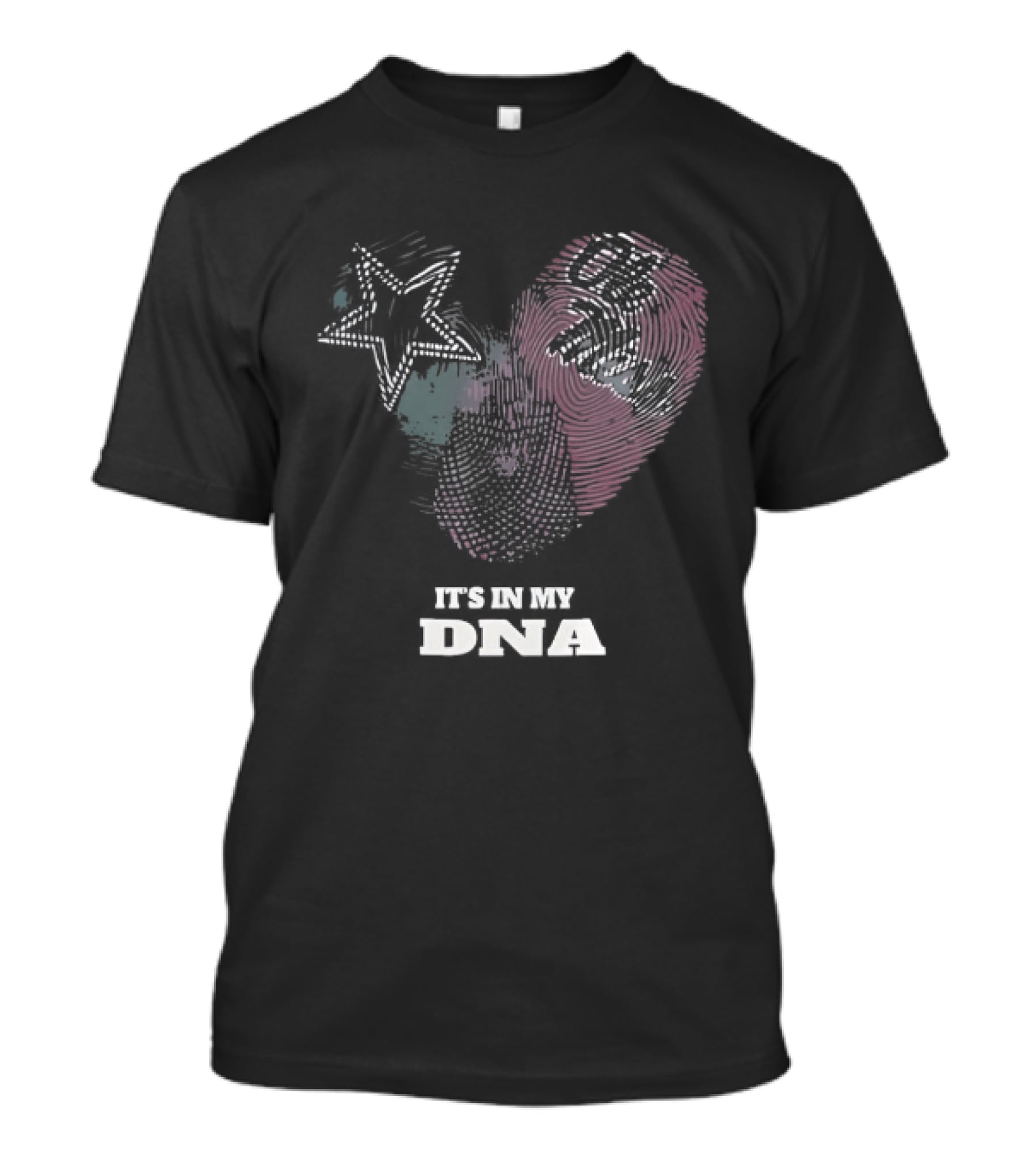 Heart Shaped Fingerprint Patriotism It's In My DNA T-Shirt