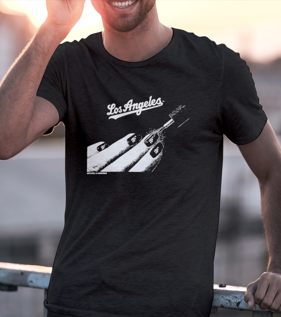 Mitchell & Ness Los Angeles Dodgers Nail Polish MLB T-Shirt