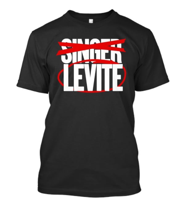 LEVITE Not SINGER Red Crossed Out T-Shirt