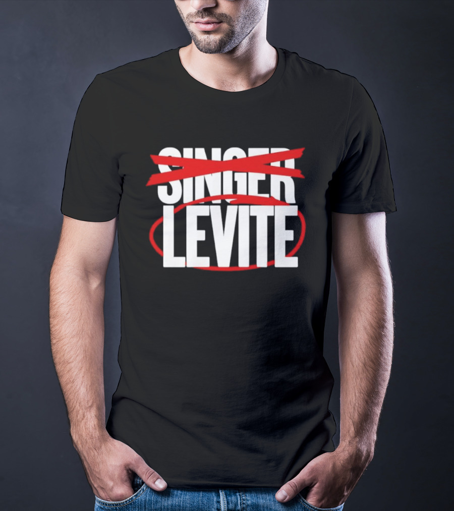 LEVITE Not SINGER Red Crossed Out T-Shirt