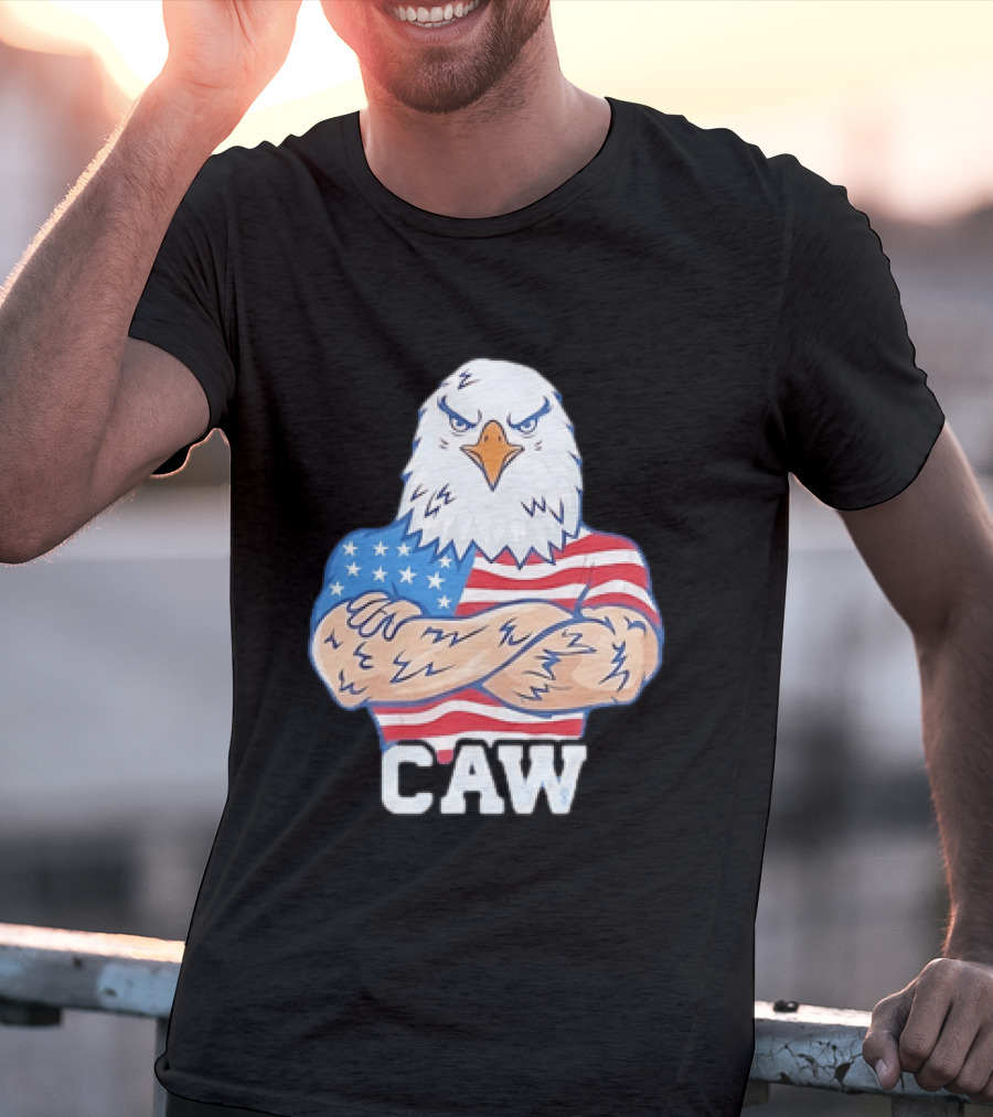 Pat McAfee Eagle Caw American Flag 4th Of July T-Shirt