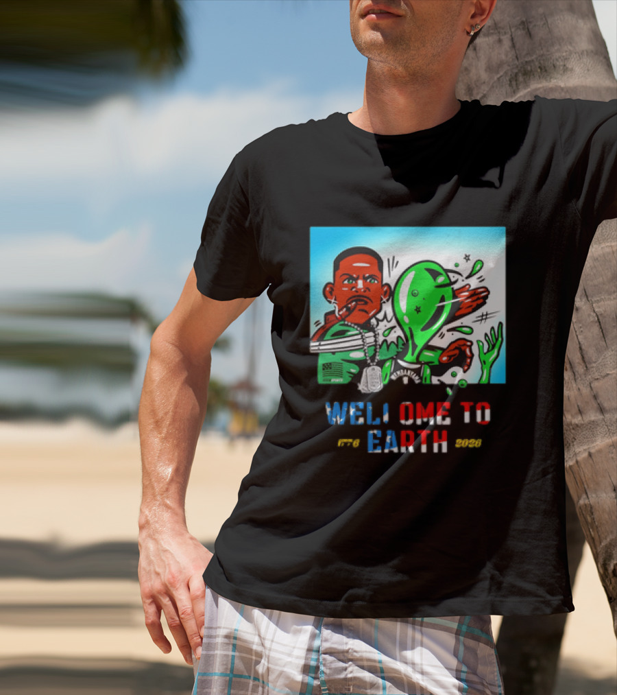 Victor Wembanyama San Antonio Spurs Welcome To Earth 1776 2026 T-Shirt