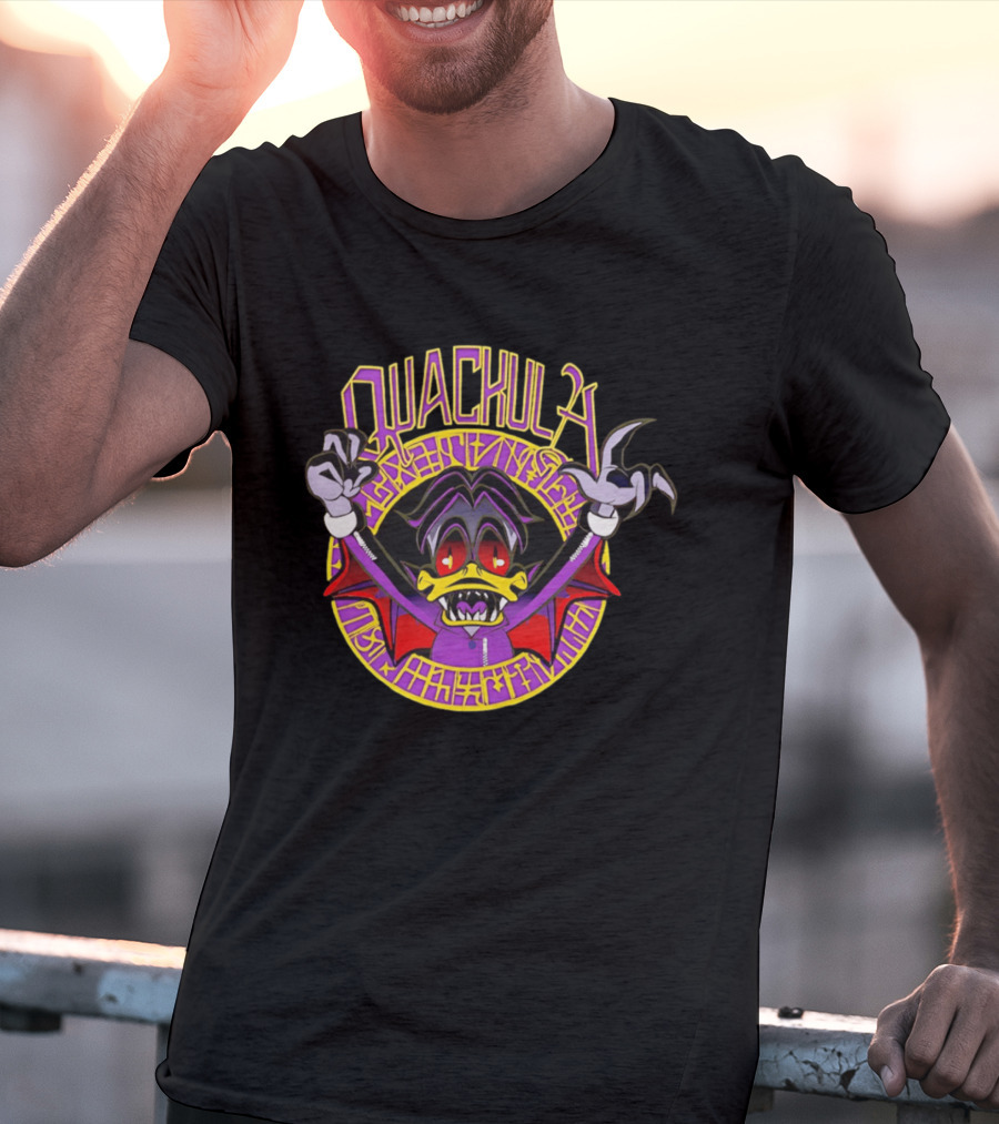 Quackula Vampire Duck Halloween Cartoon T-Shirt