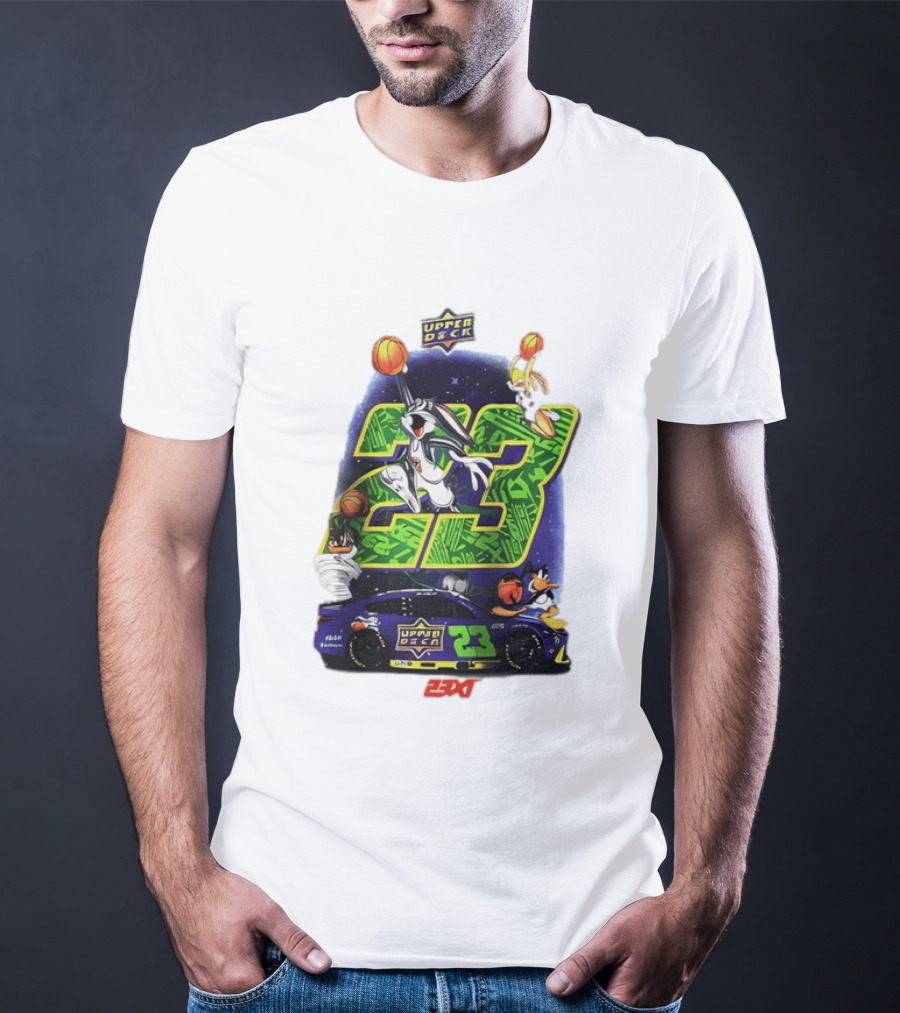 Upper Deck 23 Bugs Bunny Road Runner 23XI Racing Space Jam 30th Anniversary T-Shirt