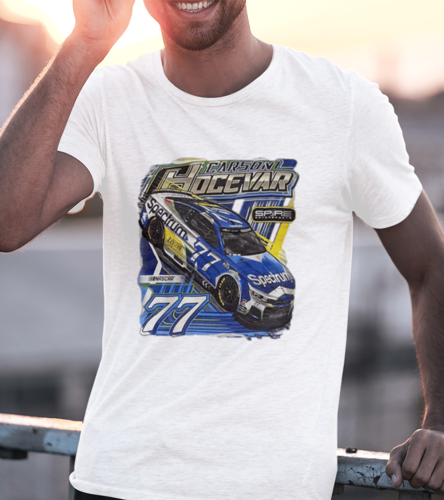 Carson Hocevar 77 Spectrum Chevrolet Camaro Spire Motorsports NASCAR Racing Team T-Shirt