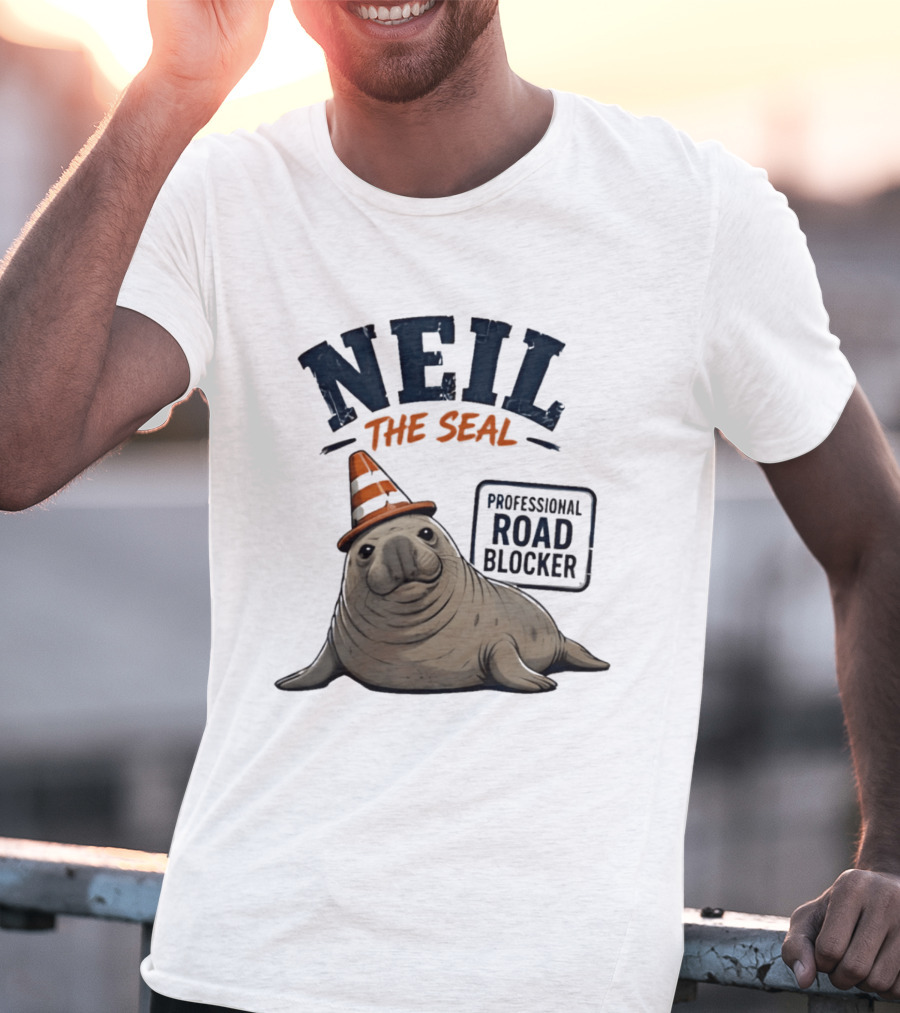 Neil The Seal Traffic Cone Hat Professional Road Blocker T-Shirt