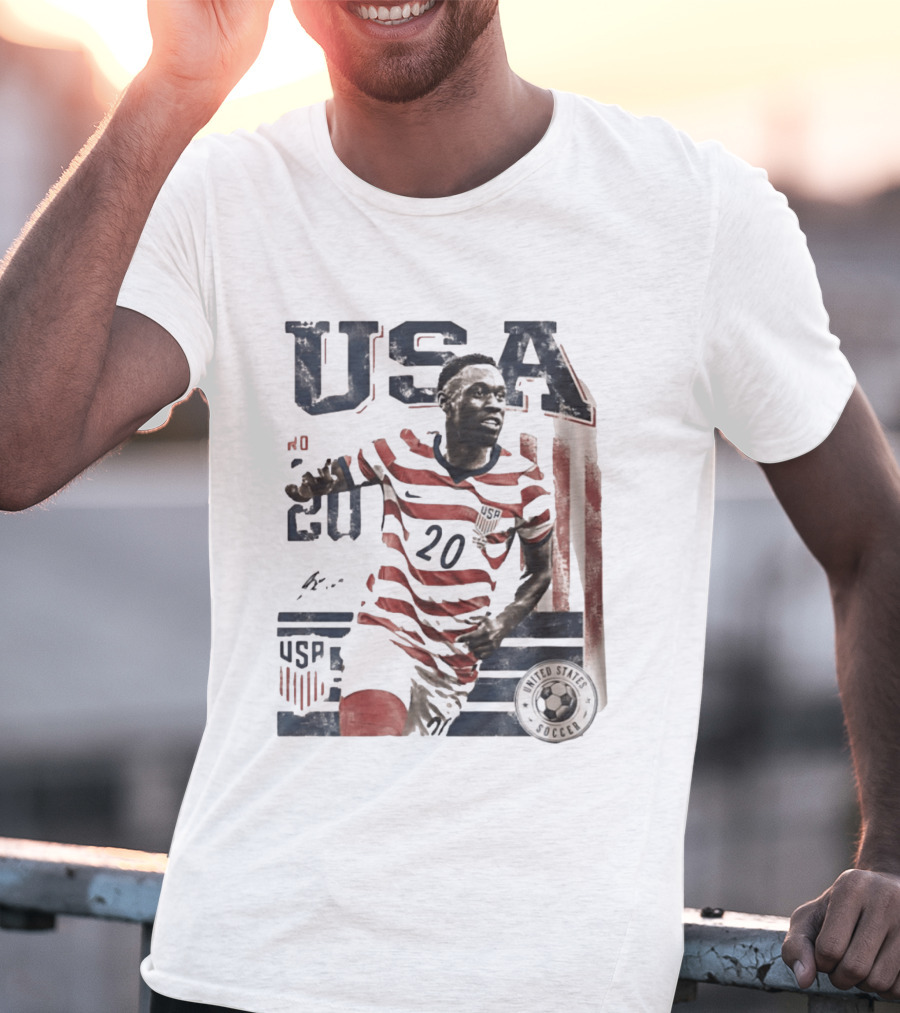 USA Soccer No. 20 United States Soccer Folarin Balogun T-Shirt