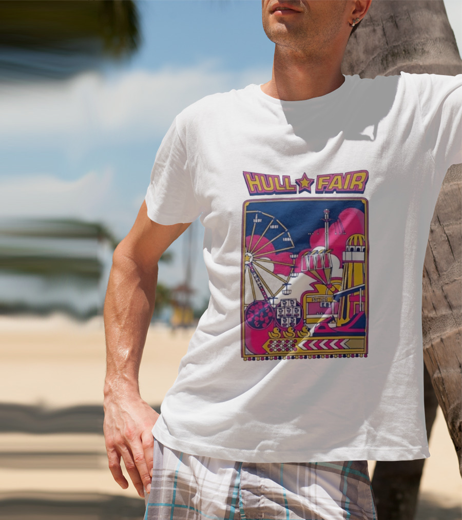 Hull Fair Ferris Wheel Carnival Rides And Helter Skelter T-Shirt