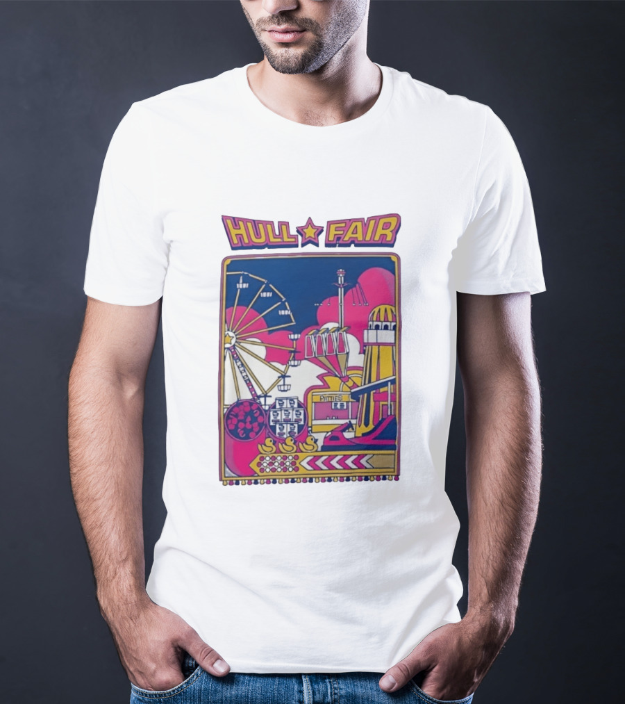 Hull Fair Ferris Wheel Carnival Rides And Helter Skelter T-Shirt