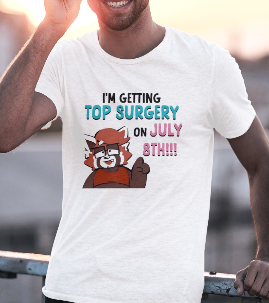 I'm Getting Top Surgery On July 8th Cartoon Character Announcement T-Shirt