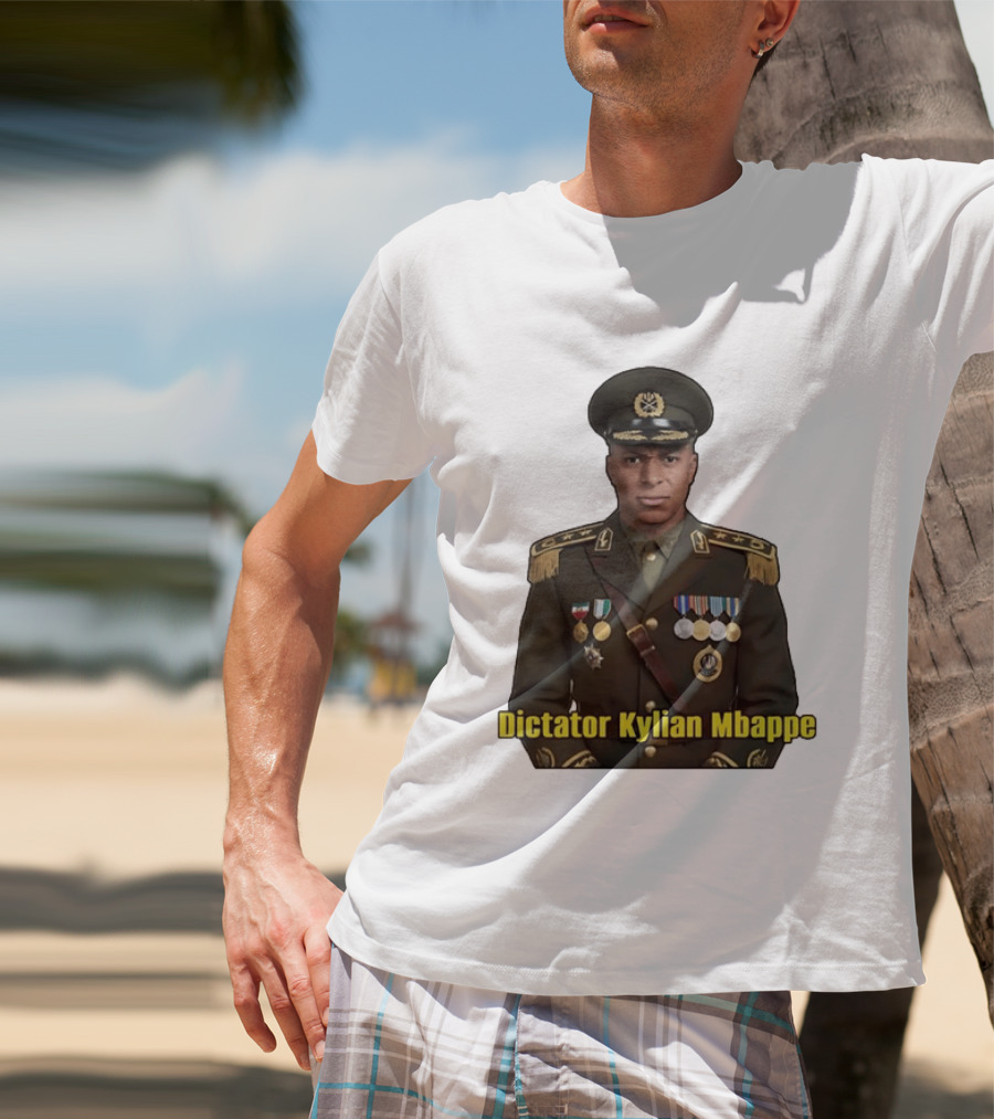 Kylian Mbappe France National Team Dictator Kylian Mbappe Military Uniform T-Shirt