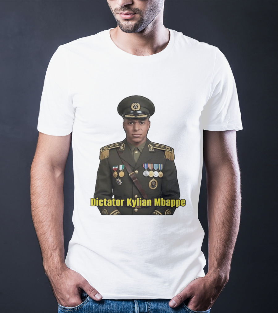 Kylian Mbappe France National Team Dictator Kylian Mbappe Military Uniform T-Shirt