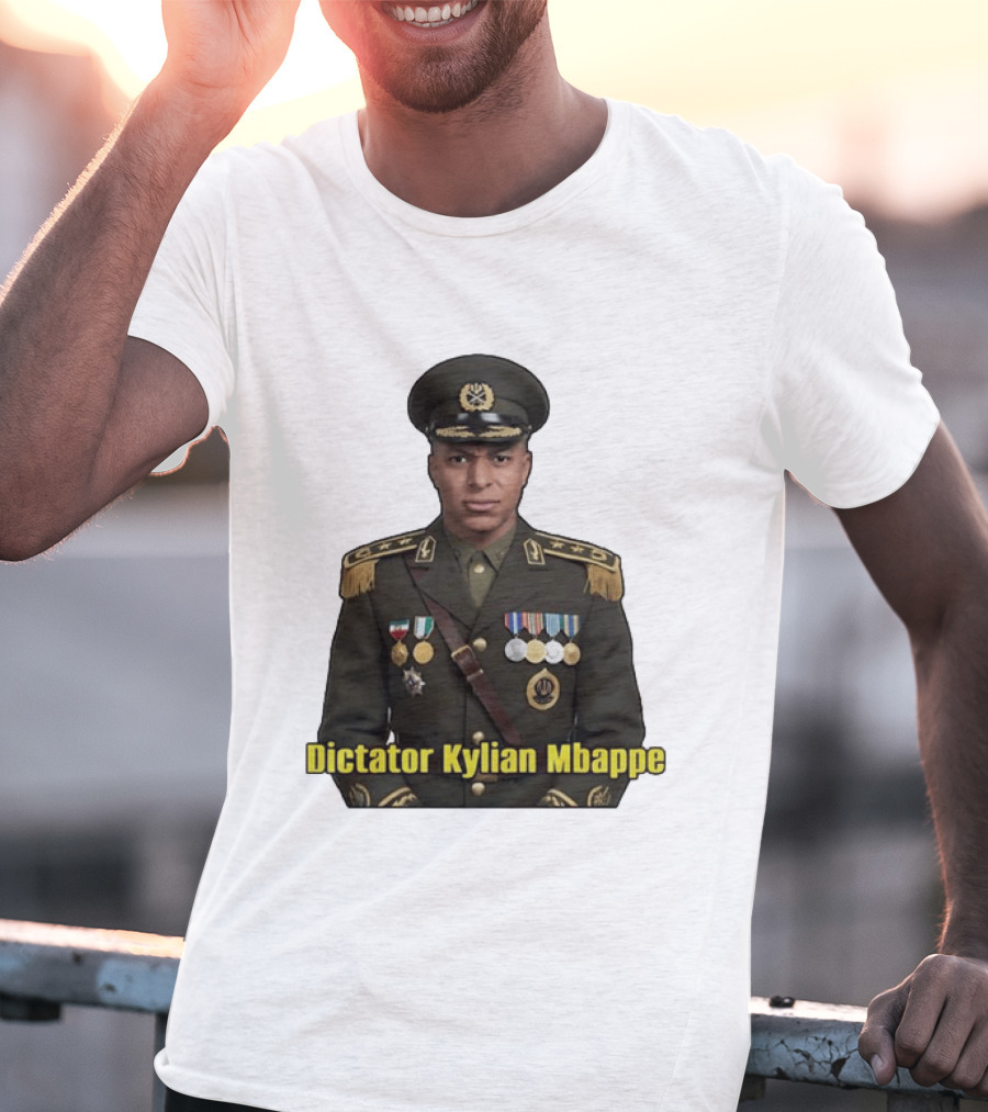Kylian Mbappe France National Team Dictator Kylian Mbappe Military Uniform T-Shirt