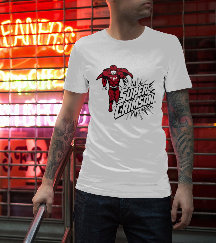 Super Crimson Hero Heart Emblem Burst T-Shirt