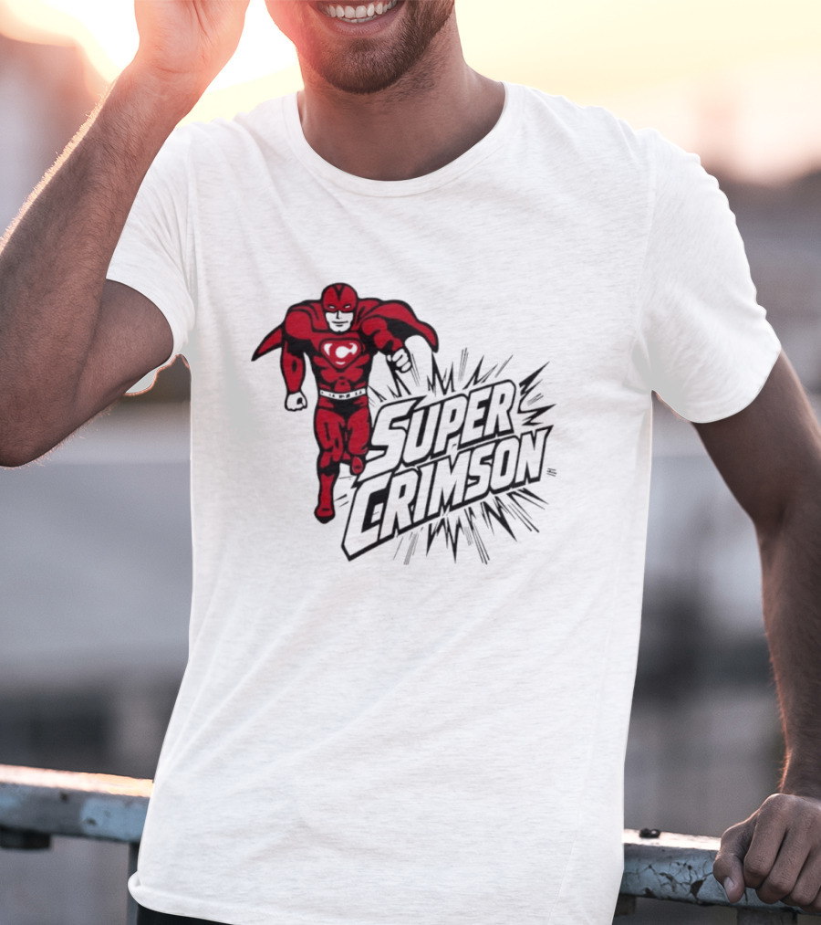 Super Crimson Hero Heart Emblem Burst T-Shirt