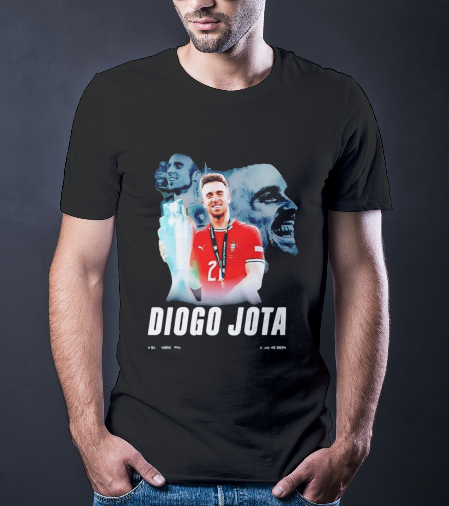 Diogo Jota Portugal National Football Team Collage 4 Dezembro 1996 8 Julho 2026 T-Shirt