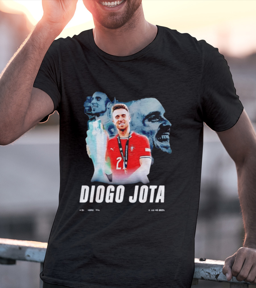 Diogo Jota Portugal National Football Team Collage 4 Dezembro 1996 8 Julho 2026 T-Shirt