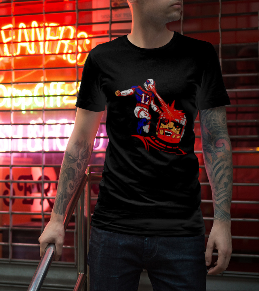 Buffalo Bills Josh Allen Laser Eyes Vs. Bo Jackson Battle Arena T-Shirt