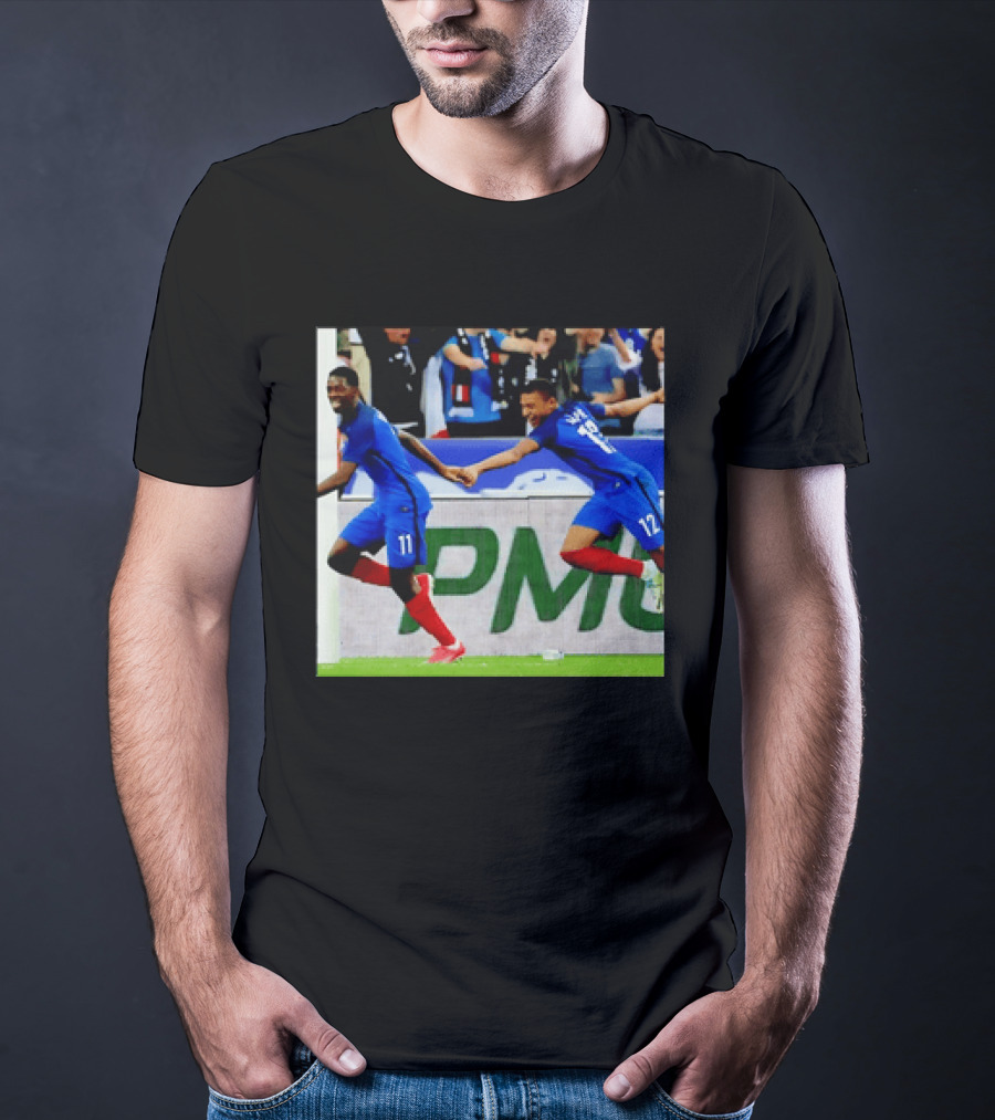 France National Team Kylian Mbappé Ousmane Dembélé Celebration T-Shirt