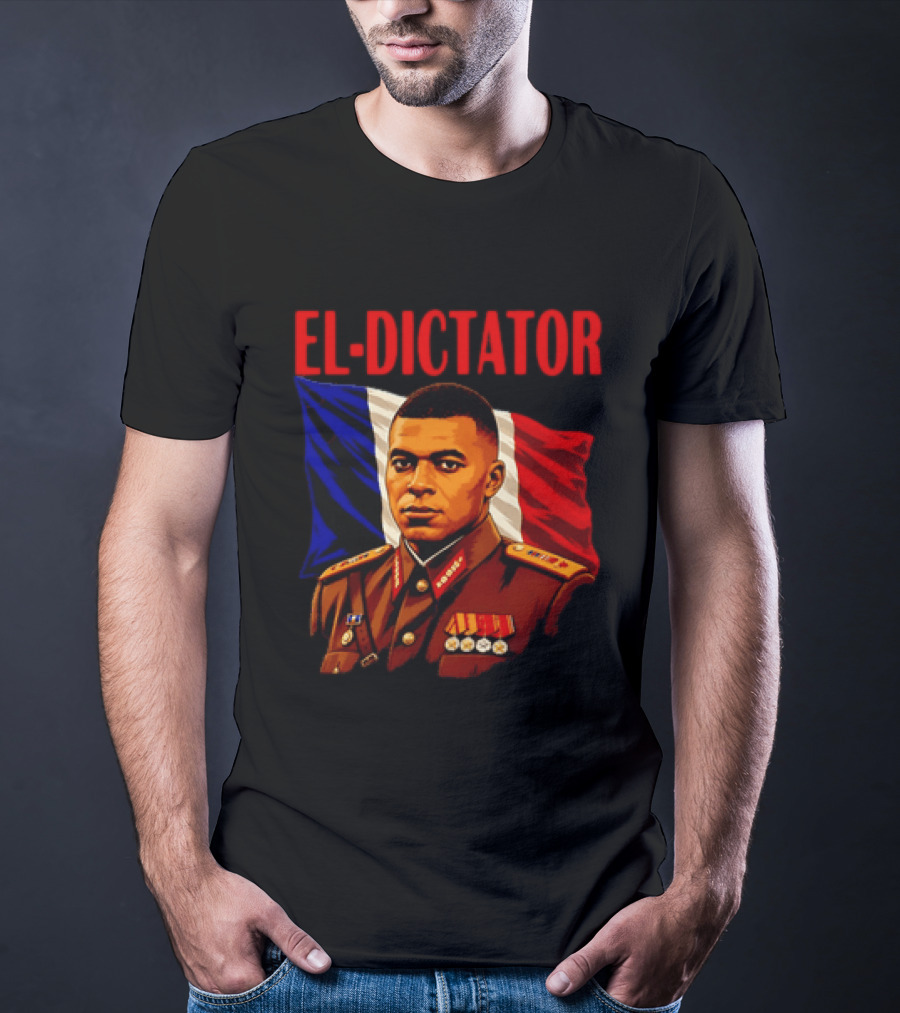 Kylian Mbappe El Dictator French Flag Concept T-Shirt