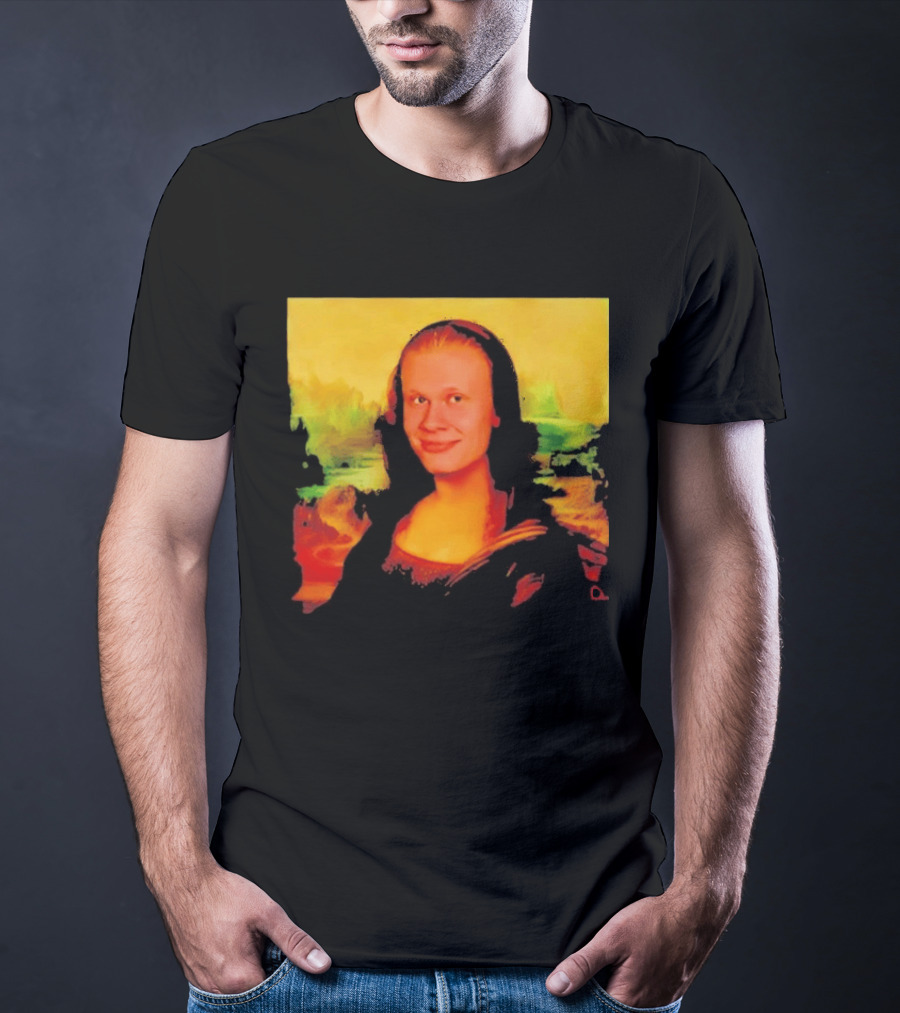 Mona Lisa Erling Haaland Manchester City Meme T-Shirt