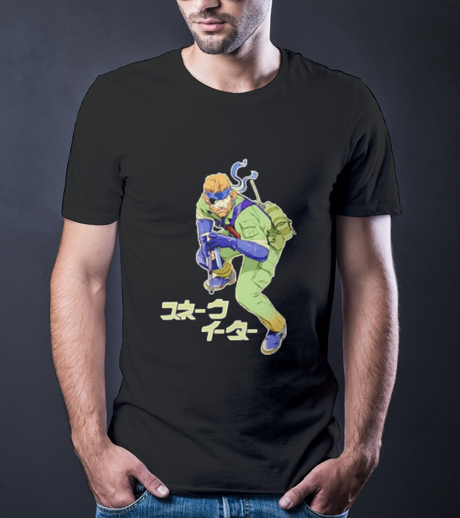 Naked Snake Metal Gear Solid Snake Eater Crouching Pose Japanese T-Shirt