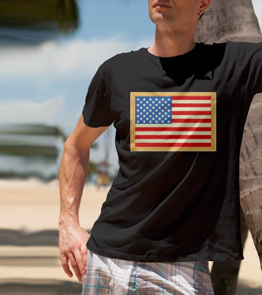 Theodore Roosevelt We Must Dare To Be Great American Flag T-Shirt
