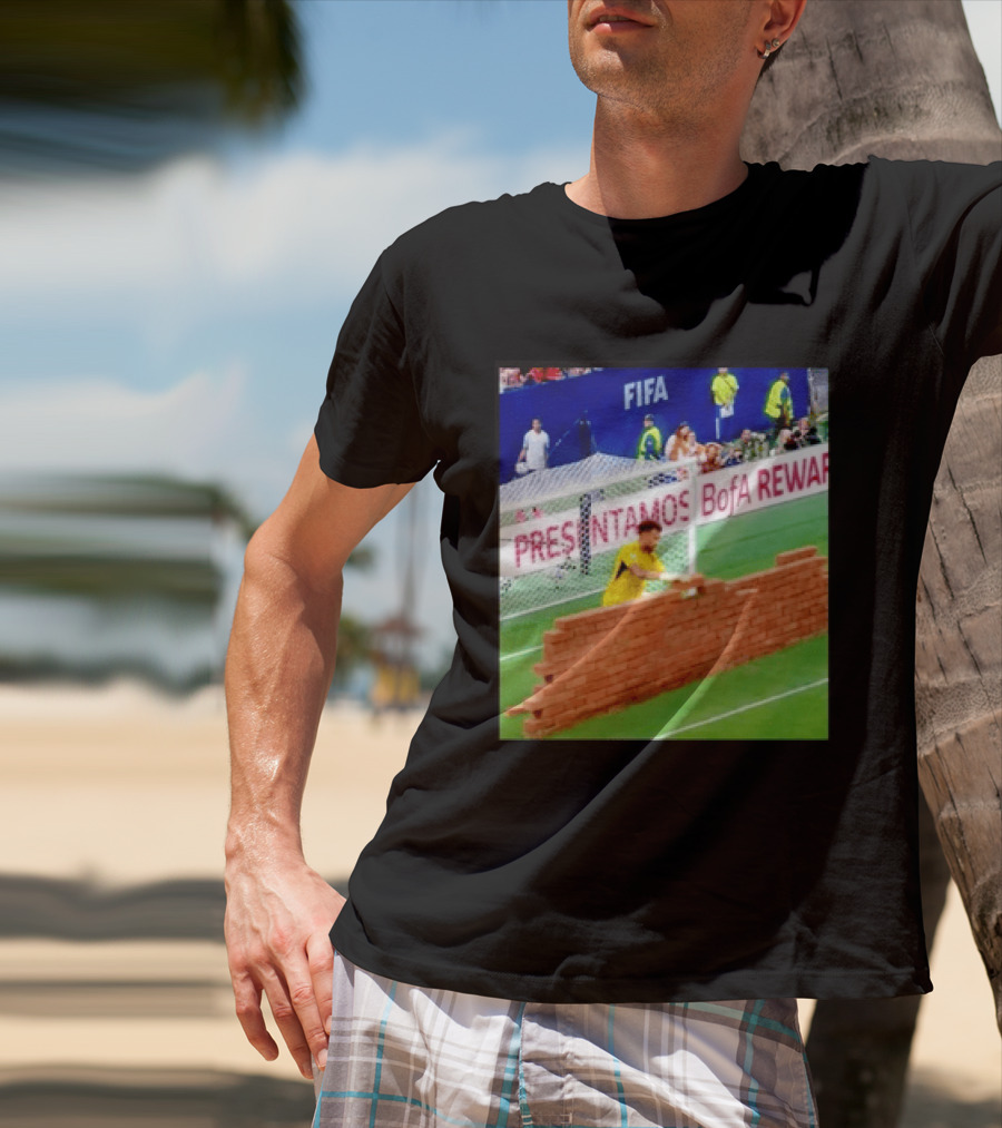 Vozinha Cape Verde FIFA Goalkeeper Meme Brick Wall Soccer Humor T-Shirt