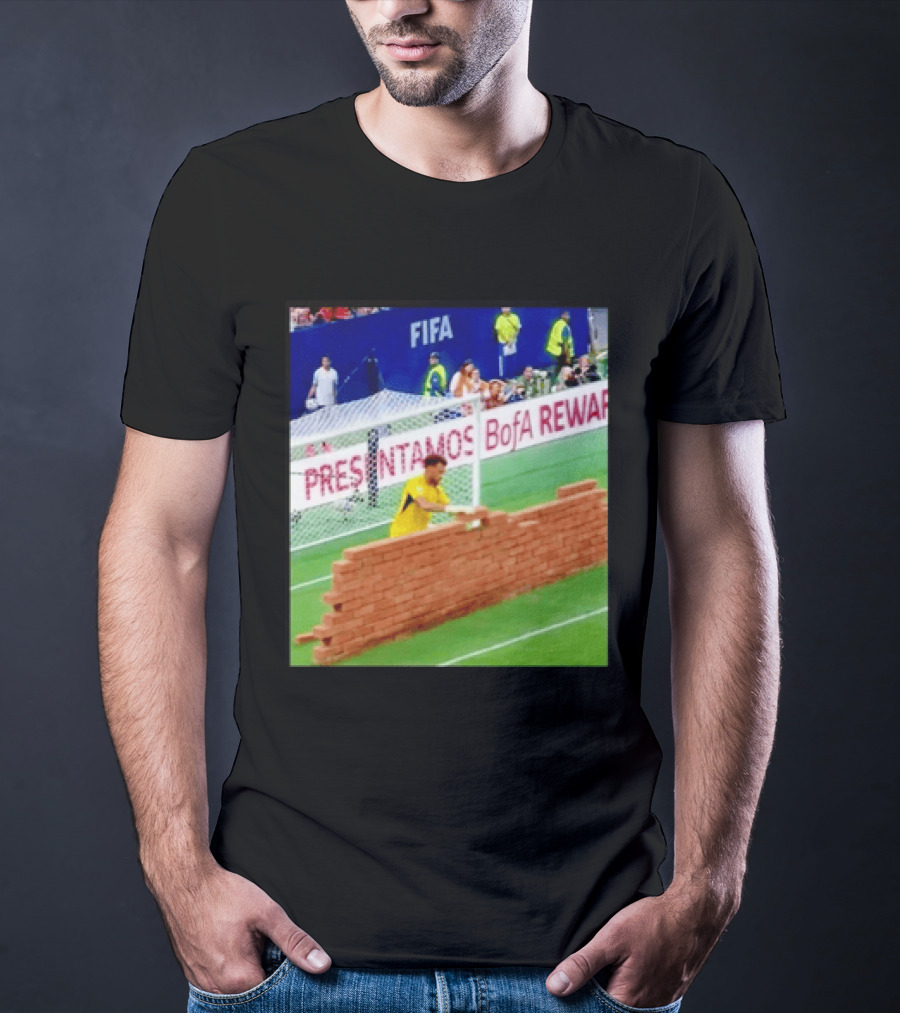 Vozinha Cape Verde FIFA Goalkeeper Meme Brick Wall Soccer Humor T-Shirt