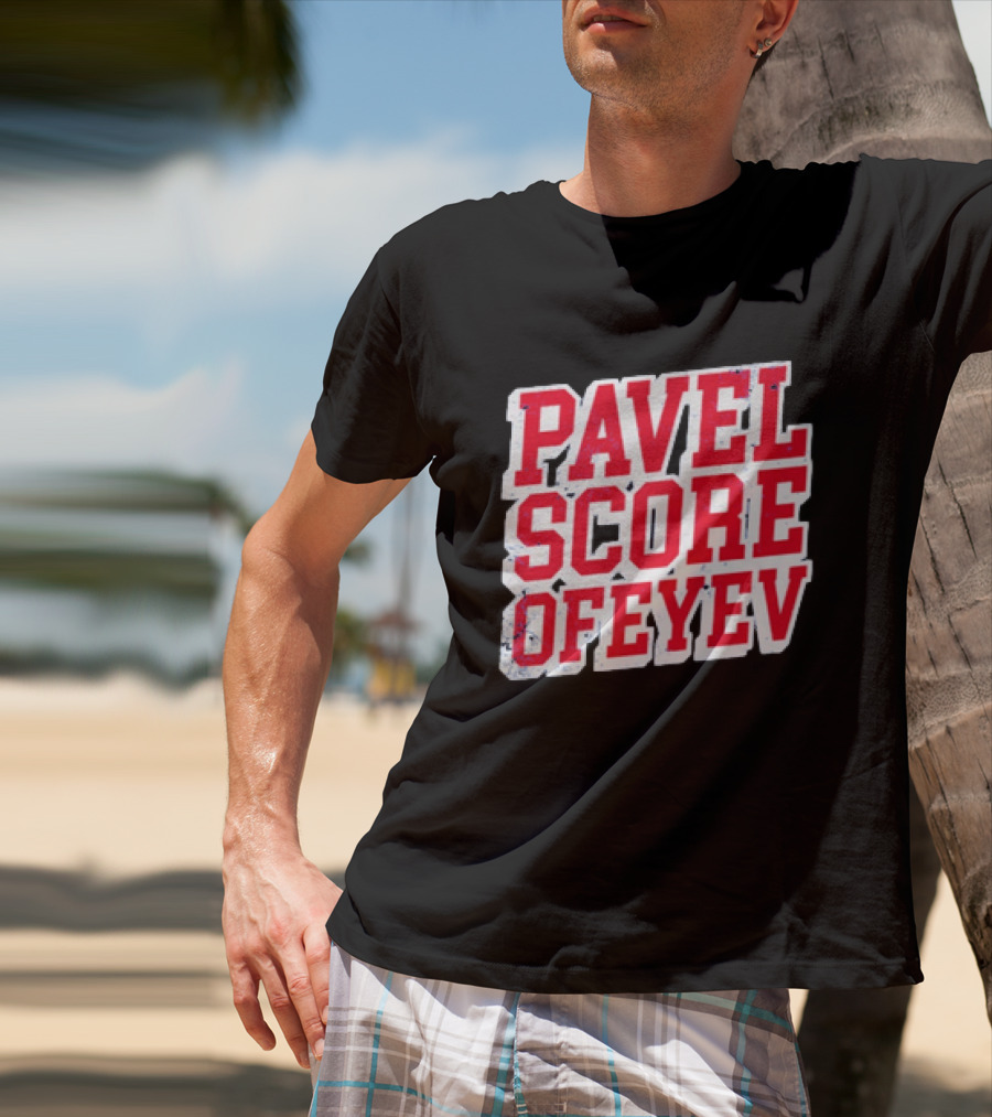 Pavel Score Vegas Golden Knights Distressed Dorofeyev T-Shirt