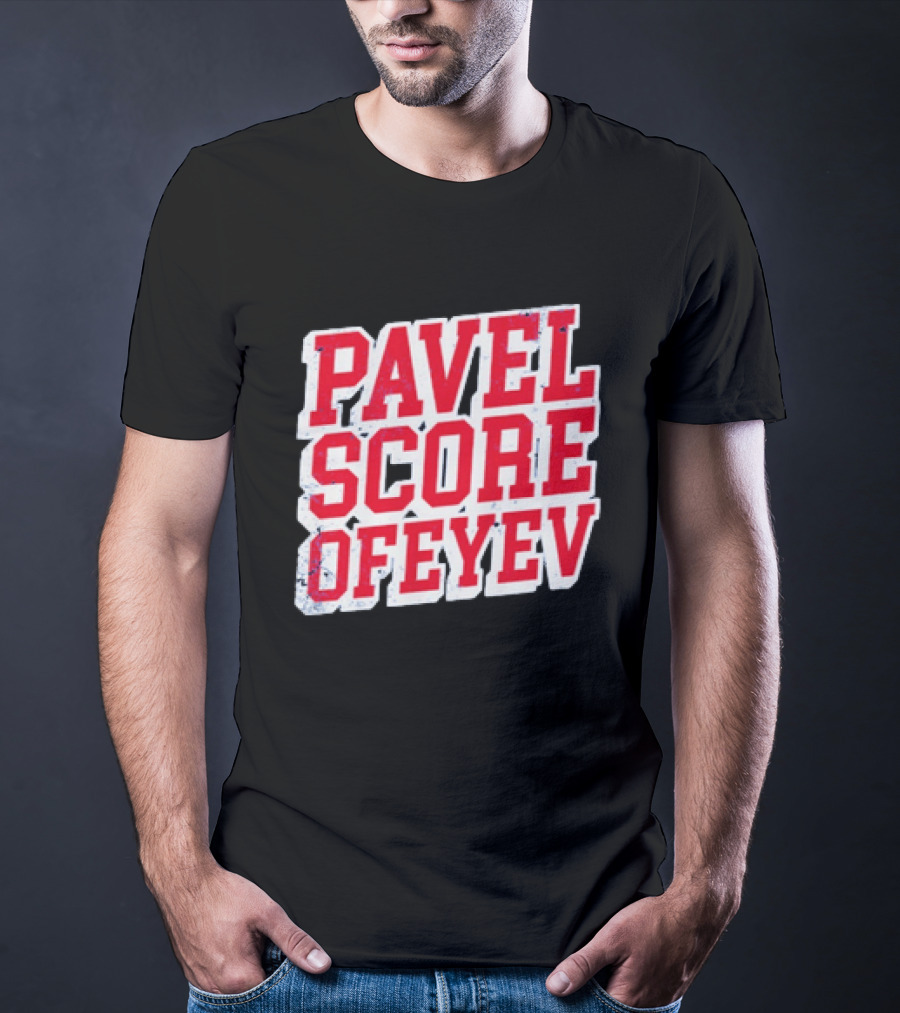 Pavel Score Vegas Golden Knights Distressed Dorofeyev T-Shirt
