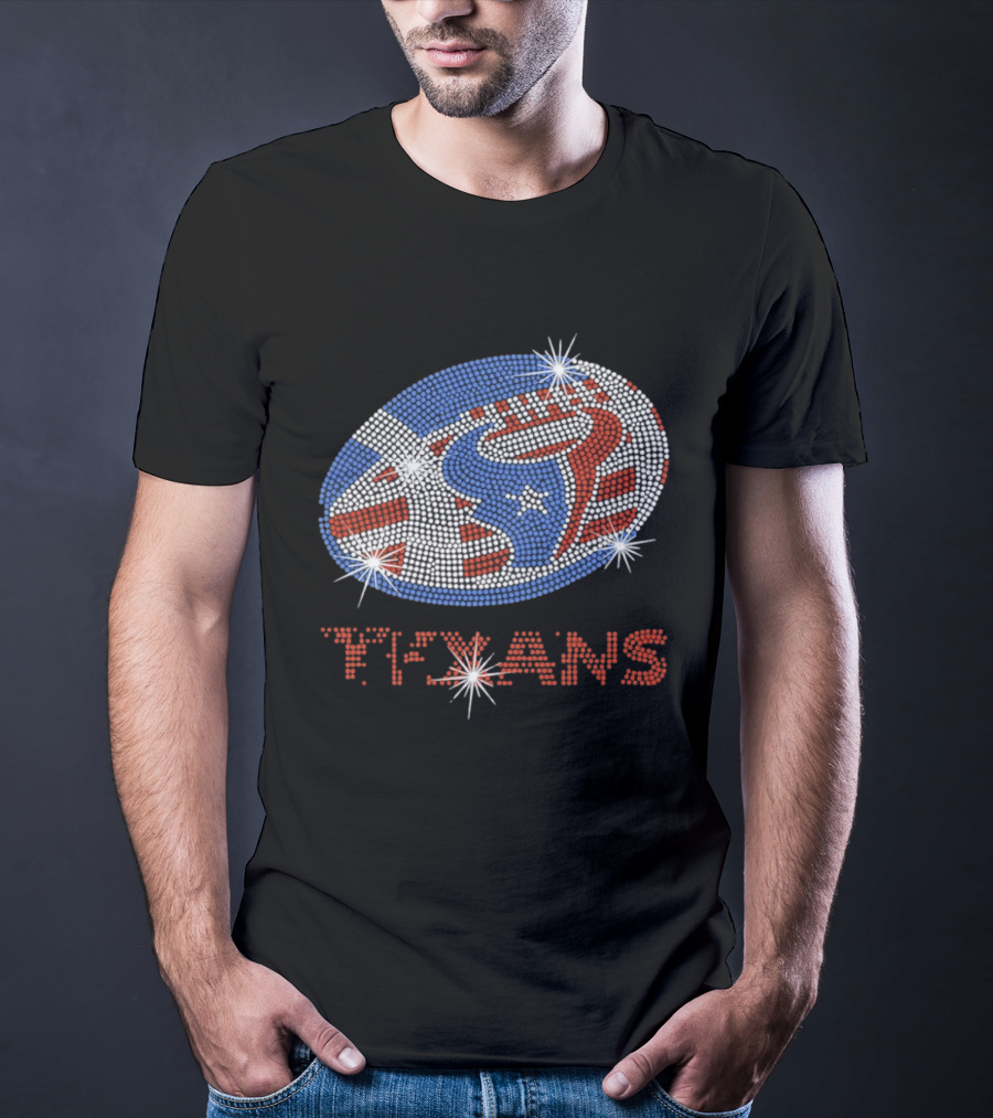 Texans Football Rhinestone Sparkle Team T-Shirt