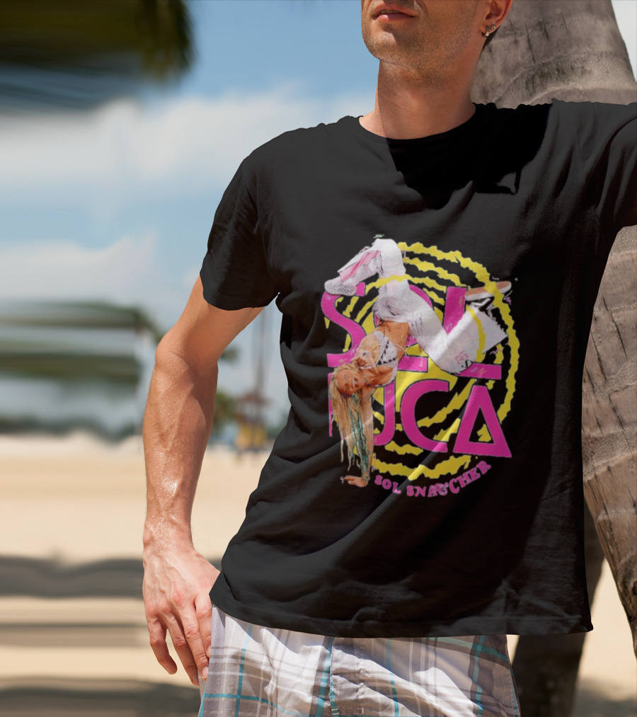 Sol Ruca Sol Snatcher WWE NXT Wrestling Star Colorful Backflip Action T-Shirt