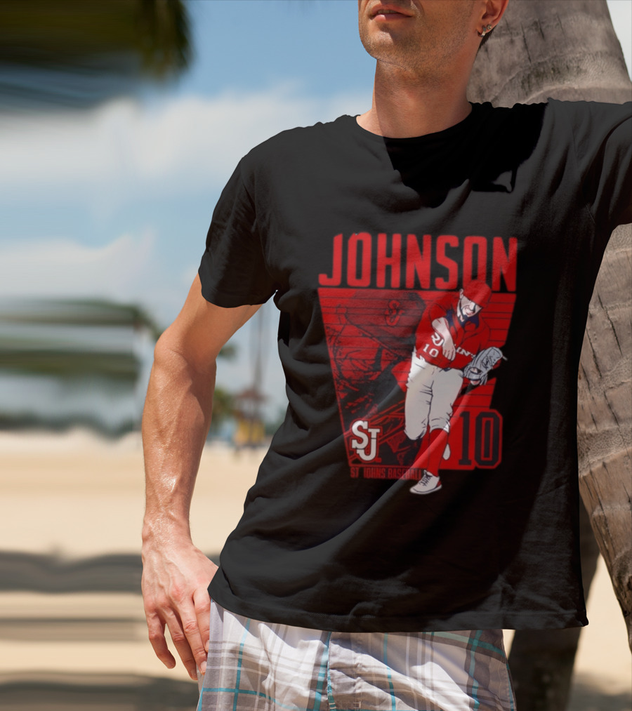 St. John's Baseball Johnson 10 Player Action T-Shirt
